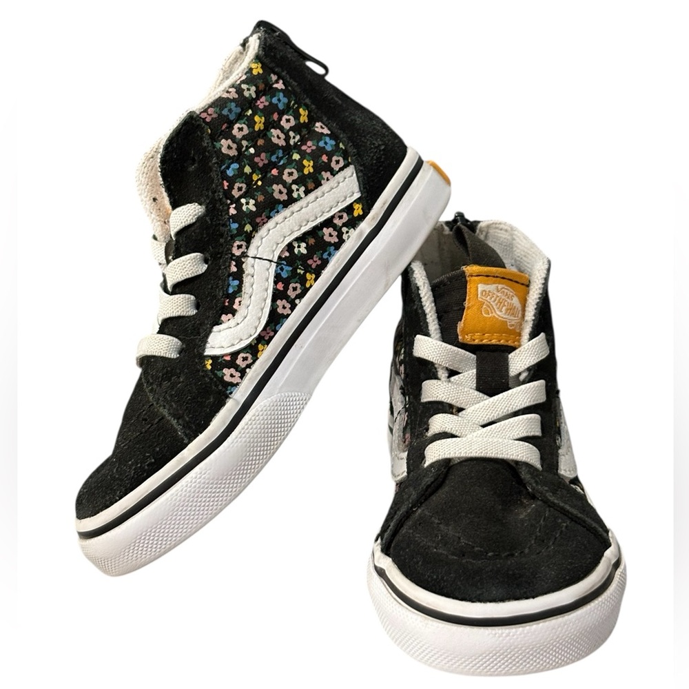 Vans Ditsy Floral Zip Up High Top Infant Toddler Skateboard Shoes Size 7